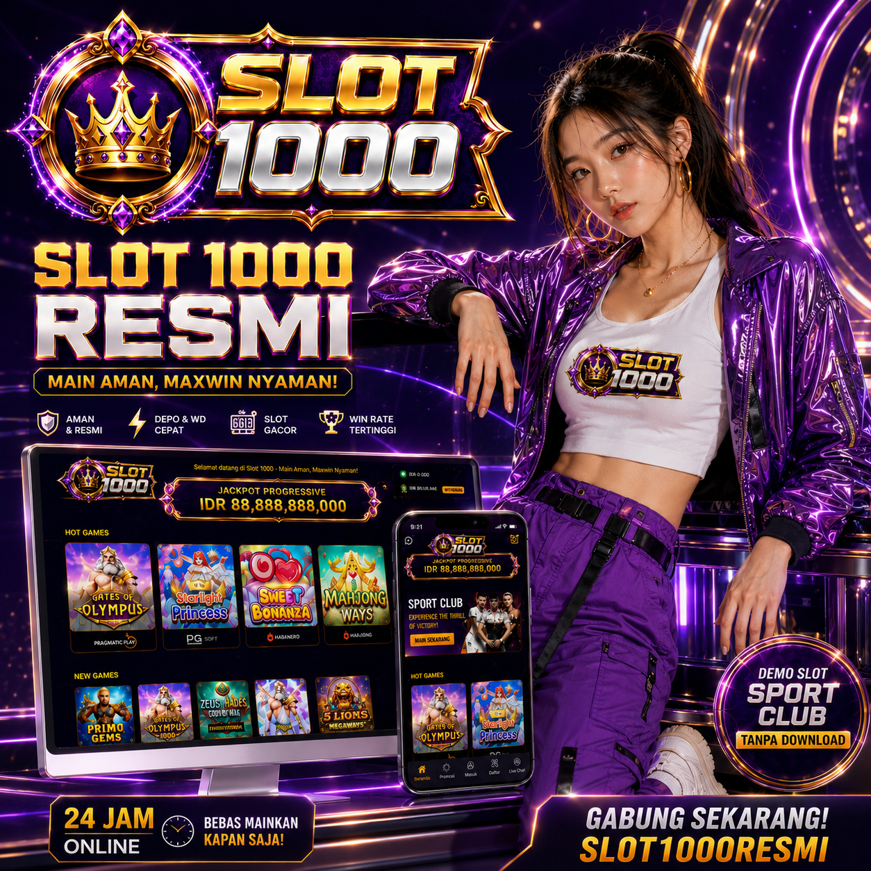 Slot 1000 Resmi : Slot88 Gacor, Demo Slot Sport Club Tanpa Download, Slot Online Mudah Menang di Slot Terpercaya.
